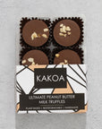 PEANUT BUTTER VEGAN MILK CHOCOLATE TRUFFLES | KAKOA