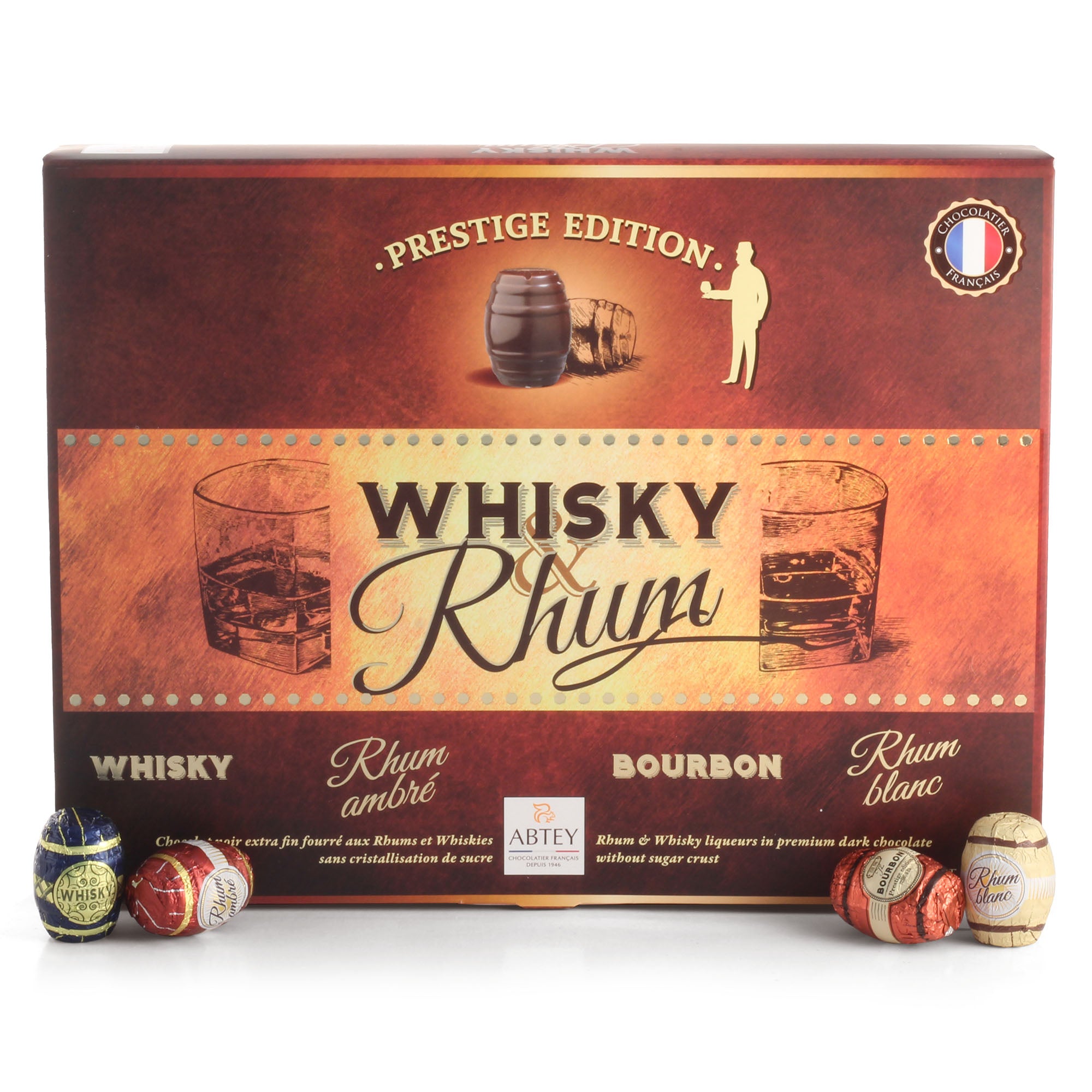 Abtey Prestige Edition Whisky & Rum Chocolate Liqueurs