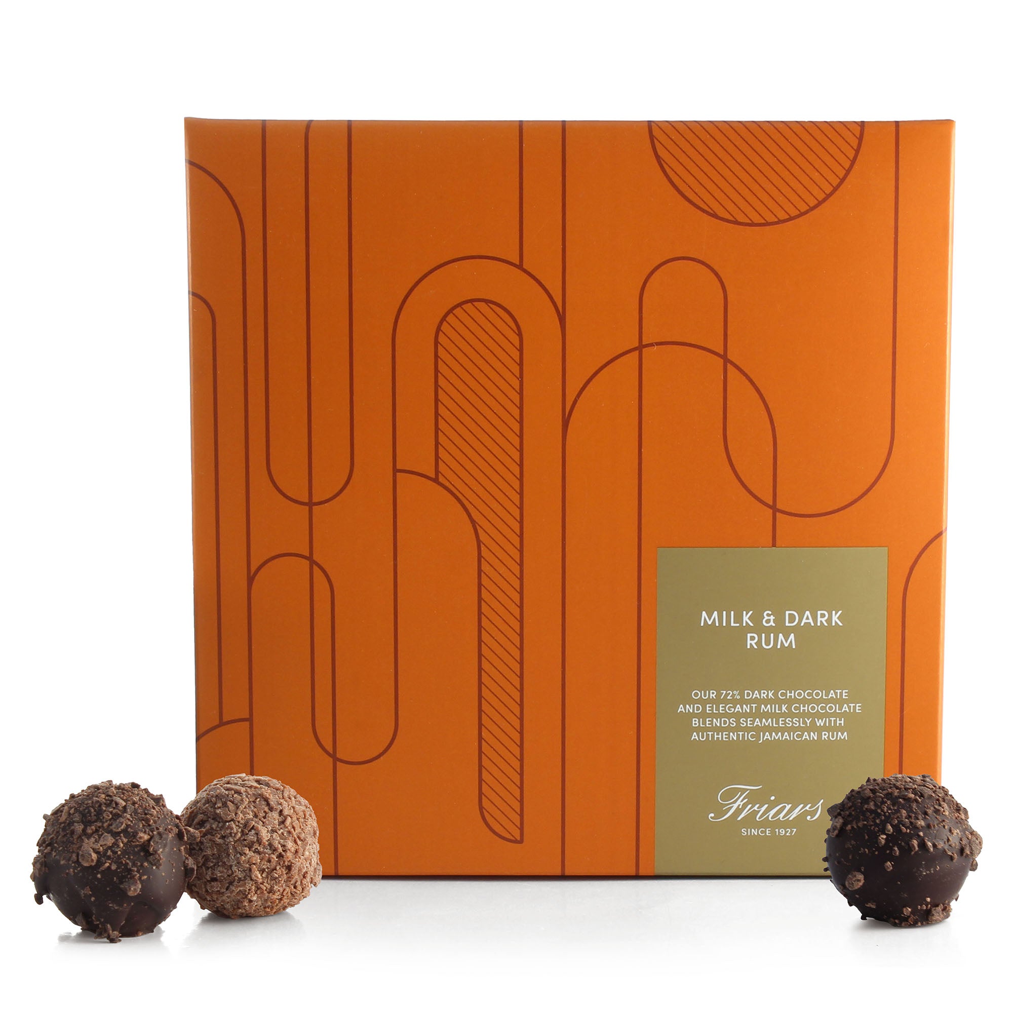 Rum chocolate truffles gift box